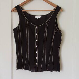 Gerard Darel Black Sleeveless Top